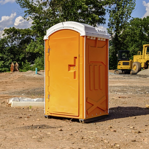 how often are the porta potties cleaned and serviced during a rental period in Cambridge IA